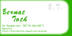 bernat toth business card